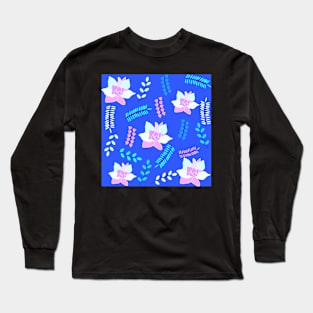 Succulents in blue Long Sleeve T-Shirt